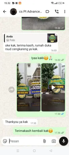Testimonial Papan Bunga Pernikahan way halim