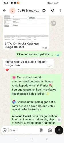 Testimonial Papan Bunga way halim