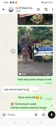 Testimonial Papan Bunga way halim